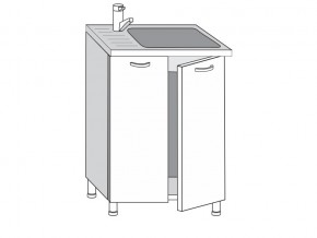 2.60.2мн Шкаф-стол на 600мм под накладную мойку с 2-мя дверцами в Красноуфимске - krasnoufimsk.magazin-mebel74.ru | фото