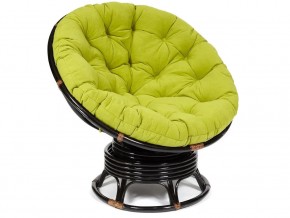 Кресло-качалка Papasan w 23/01 B с подушкой Antique brown, флок Олива в Красноуфимске - krasnoufimsk.magazin-mebel74.ru | фото