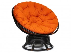 Кресло-качалка Papasan w 23/01 B с подушкой Antique brown, ткань Оранжевый в Красноуфимске - krasnoufimsk.magazin-mebel74.ru | фото