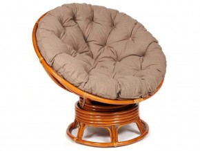 Кресло-качалка Papasan w 23/01 B с подушкой Cognac, экошерсть Коричневый в Красноуфимске - krasnoufimsk.magazin-mebel74.ru | фото