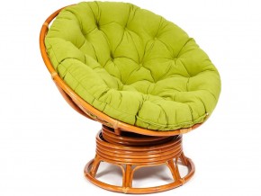 Кресло-качалка Papasan w 23/01 B с подушкой Cognac, флок Олива в Красноуфимске - krasnoufimsk.magazin-mebel74.ru | фото