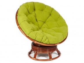 Кресло-качалка Papasan w 23/01 B с подушкой Pecan, флок Олива в Красноуфимске - krasnoufimsk.magazin-mebel74.ru | фото