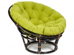 Кресло Papasan 23/01 W с подушкой Antique brown, флок Олива в Красноуфимске - krasnoufimsk.magazin-mebel74.ru | фото