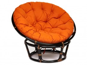 Кресло Papasan 23/01 W с подушкой Antique brown, ткань Оранжевый в Красноуфимске - krasnoufimsk.magazin-mebel74.ru | фото