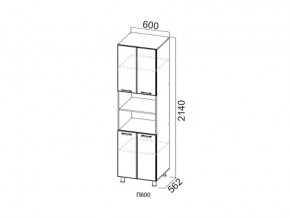 П600/2140 Пенал 600/2140 в Красноуфимске - krasnoufimsk.magazin-mebel74.ru | фото