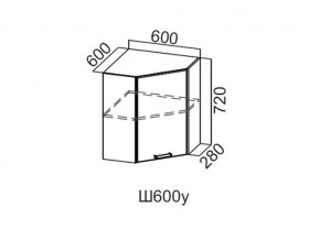 Ш600у/720 Шкаф навесной 600/720 (угловой) в Красноуфимске - krasnoufimsk.magazin-mebel74.ru | фото