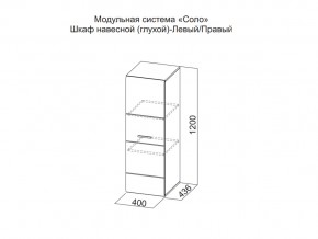 Шкаф навесной (глухой) Левый в Красноуфимске - krasnoufimsk.magazin-mebel74.ru | фото