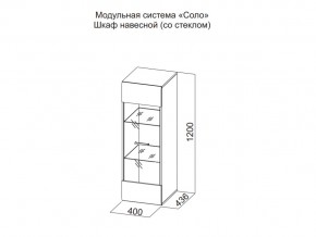 Шкаф навесной (со стеклом) в Красноуфимске - krasnoufimsk.magazin-mebel74.ru | фото