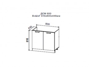 Шкаф нижний ДСМ800 под мойку в Красноуфимске - krasnoufimsk.magazin-mebel74.ru | фото