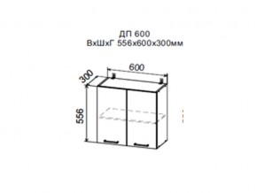 Шкаф верхний ДП600мм с 2-мя дверками в Красноуфимске - krasnoufimsk.magazin-mebel74.ru | фото